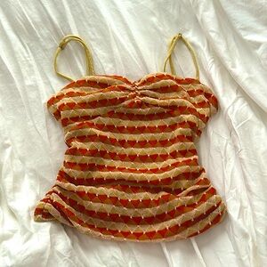 Free people orange tank top